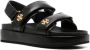 TORY BURCH Zwarte Leren Sandalen met Touch-Strap Sluiting Black Dames - Thumbnail 1