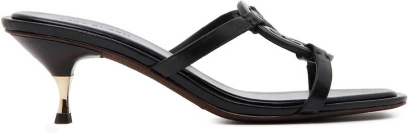 TORY BURCH Zwarte Miller Bombé Sandalen van Kalfsleer Zwart Dames