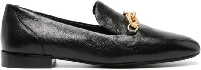 TORY BURCH Zwarte platte schoenen met paardenhoofd detail Black Dames