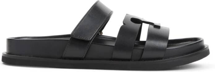 TORY BURCH Zwarte Leren Sandalen Elegant Chic Look Black Dames