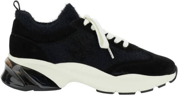 TORY BURCH Zwarte Sneakers Good Luck Mohair Trainer Black Dames