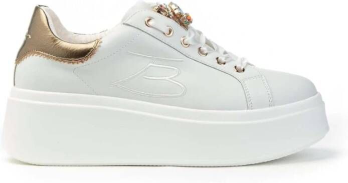 Tosca Blu Iconische sneakers met Bijoux-details White Dames