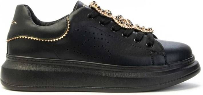 Tosca Blu Juliette Snake Sneaker met Strass Accessoire Black Dames