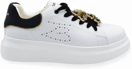 Tosca Blu Juliette Zwart-Wit Sneakers met 4-inch Hak White Dames