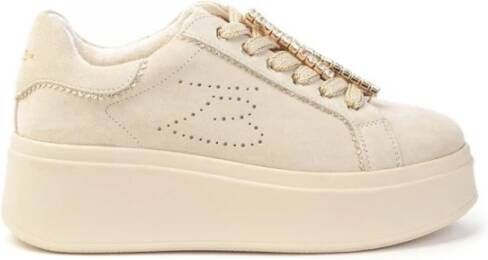 Tosca Blu Lily Sneaker met Strass Accessoire Beige Dames