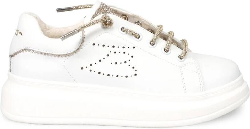 Tosca Blu Witte Leren Instap Sneakers White Dames