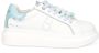 Tosca Blu Witte leren sneakers met veelkleurige ballen White Dames - Thumbnail 1