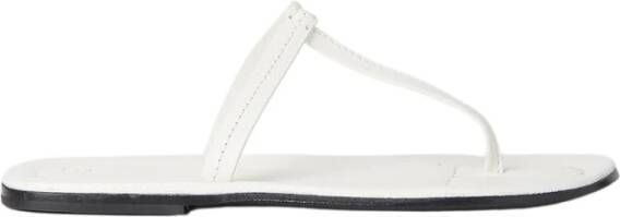 TotêMe Minimalistische T-strap sandalen White Dames