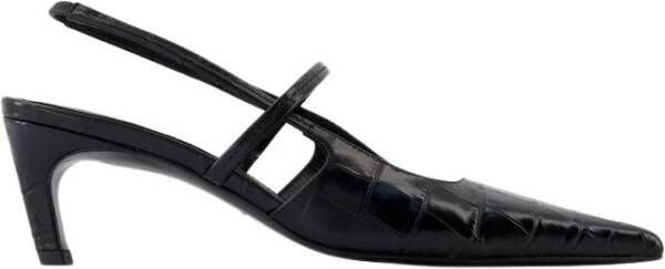 TotêMe Zwarte Leren Slingback Hakken Black Dames