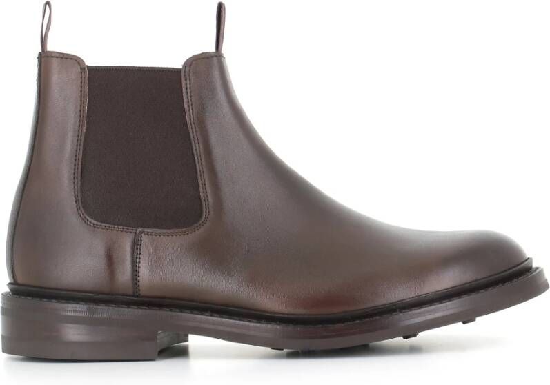 Tricker's Bruine Chelsea Platte Schoenen Espresso Brown Heren