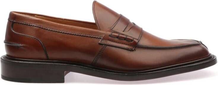 Tricker's Gebrande kastanje Loafers James Regular Brown Heren