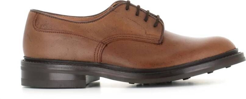 Tricker's Platte Schoenen Cognac Derby Ambacht Brown Heren