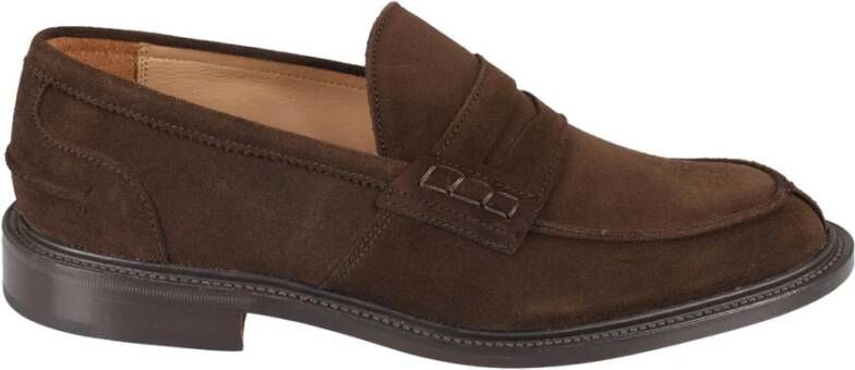 Tricker's James Suede Platte Schoenen Brown Heren