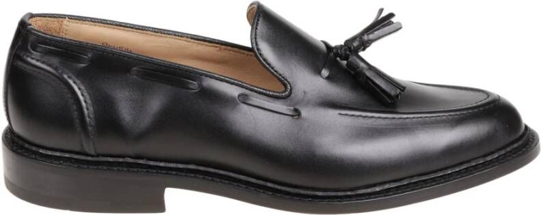 Tricker's Zwarte Kalf Mocassin Schoen Elegant Comfort Black Heren