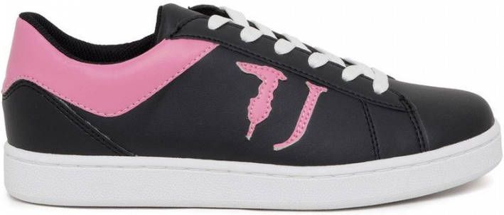 Trussardi Veterschoen Sneakers met Ronde Neus Black Dames