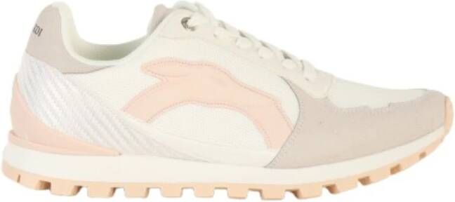 Trussardi Club Runner Sneakers met Mesh en Kunstleren Inzetstukken White Dames