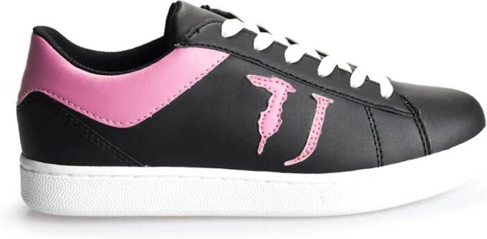 Trussardi Veterschoen Sneakers met Ronde Neus Black Dames