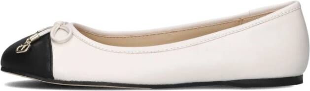 Twinset Beige Zwarte Ballerinas met Strik Beige Dames