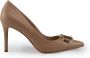 Twinset Bruine leren stiletto hakken Brown Dames - Thumbnail 1