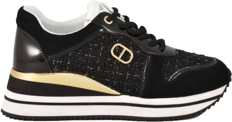 Twinset Casual sneakers met rubberen zool Black Dames