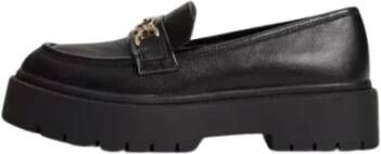 Twinset Eco-leren loafers met Oval T klem Black Dames