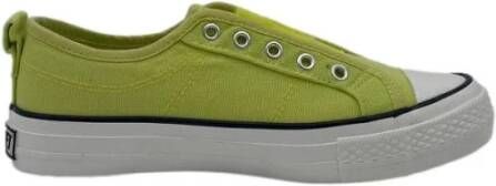 Twinset Groene Canvas Sneakers met Geborduurd Logo Green Dames