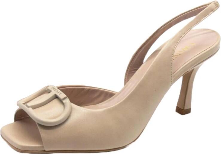 Twinset Verhoog je stijl met hoge hak sandalen Beige Dames