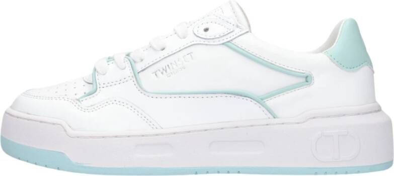 Twinset Lage Top Mode Sneaker Wit Blauw White Dames