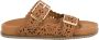 Twinset Leren Laser-Cut Hak Sandaal Brown Dames - Thumbnail 1