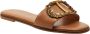 Twinset Leren Slippers Brown Dames - Thumbnail 1