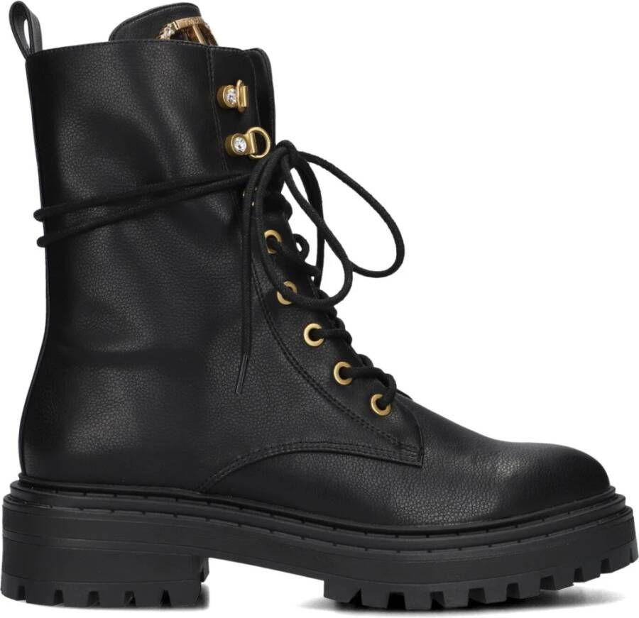 Twinset Veterschoenen met gouden details Black Dames