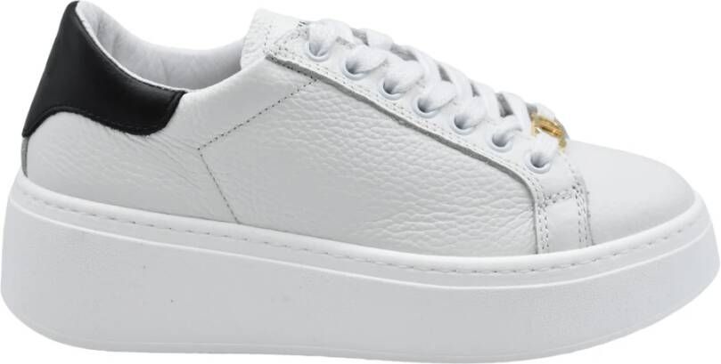 Twinset Witte Kant Platte Schoenen Elegante Stijl White Dames