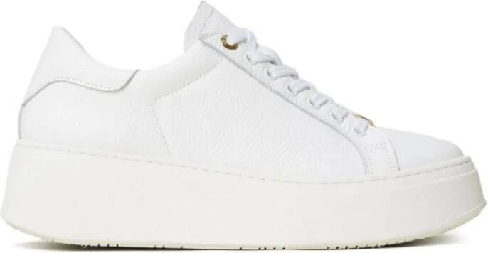 Twinset Witte Leren Sneakers White Dames