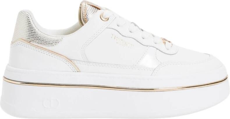 Twinset Witte Logo Sneakers White Dames