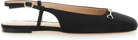 Twinset Zwarte balletflats met vierkante neus Black Dames