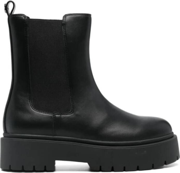 Twinset Zwarte Chelsea boots met rubberen zool Black Dames