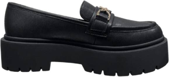 Twinset Zwarte Loafer met Chunky Zool Black Dames