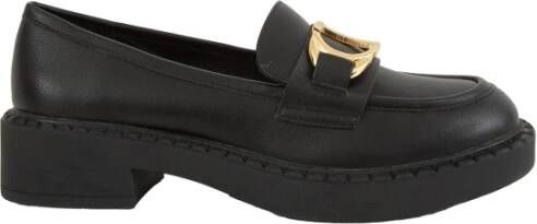 Twinset Zwarte Loafer Schoen Black Dames