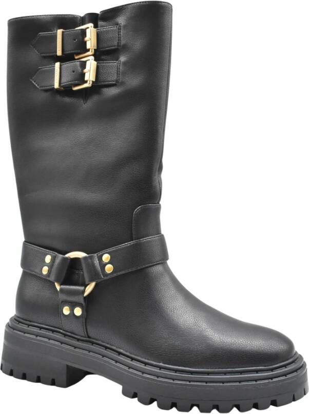 Twinset Zwarte Veterschoenen Elegante Stijl Black Dames