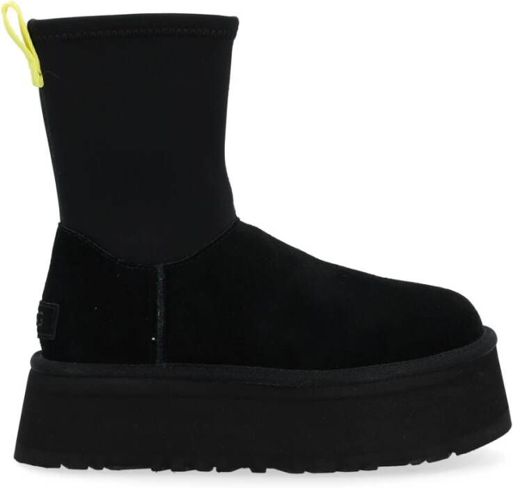 Ugg Zwarte Classic Dipper Flatform Laarzen Zwart Dames