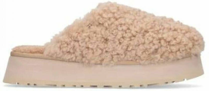 Ugg Maxi krullende pantoffel met plateauzool voor Dames in Beige