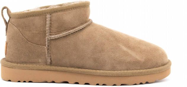 Ugg Klassieke Ultra Mini Sheepskin Laarzen Beige Dames