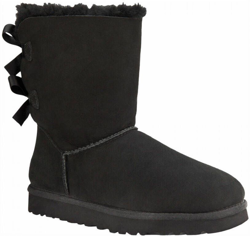 Ugg Dameslaarzen van omgekeerd schapenleer en suède voor herfst winter Black Dames - Foto 4