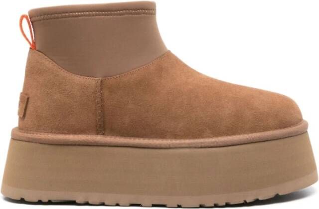 Ugg Beige Suède Enkellaarzen Beige Dames