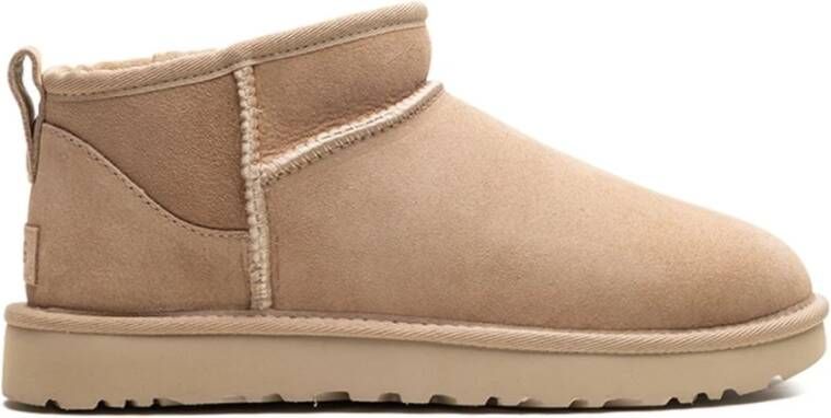 Ugg Beige Suède Shearling Laarzen Beige Dames