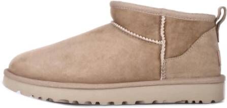 Ugg Klassieke Ultra Mini Sheepskin Laarzen Beige Dames