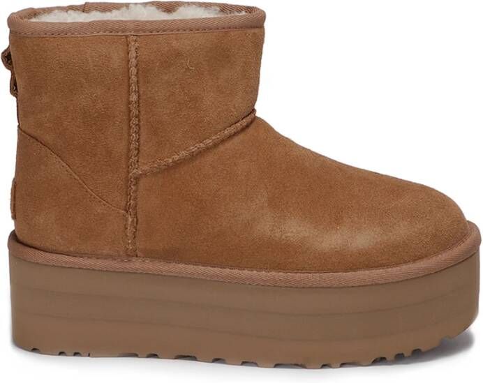 Ugg Bruine Classic Mini Platform Laarzen Brown Dames