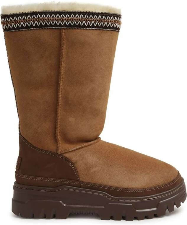 Ugg Bruine Enkellaarsjes Brown Dames