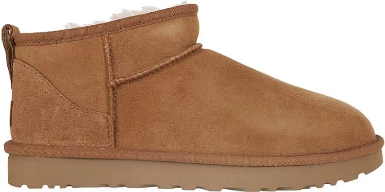 Ugg Bruine Enkellaarzen Stijlvol Beige Dames