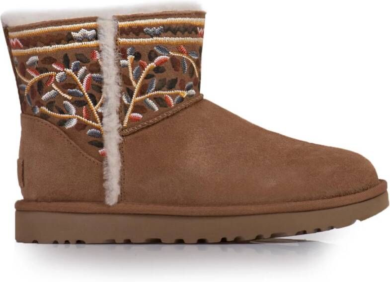 Ugg Bruine Suède Enkellaarzen Brown Dames